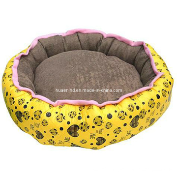 Warm Comfortable Coral Fleece Printed Cats Pet Bed